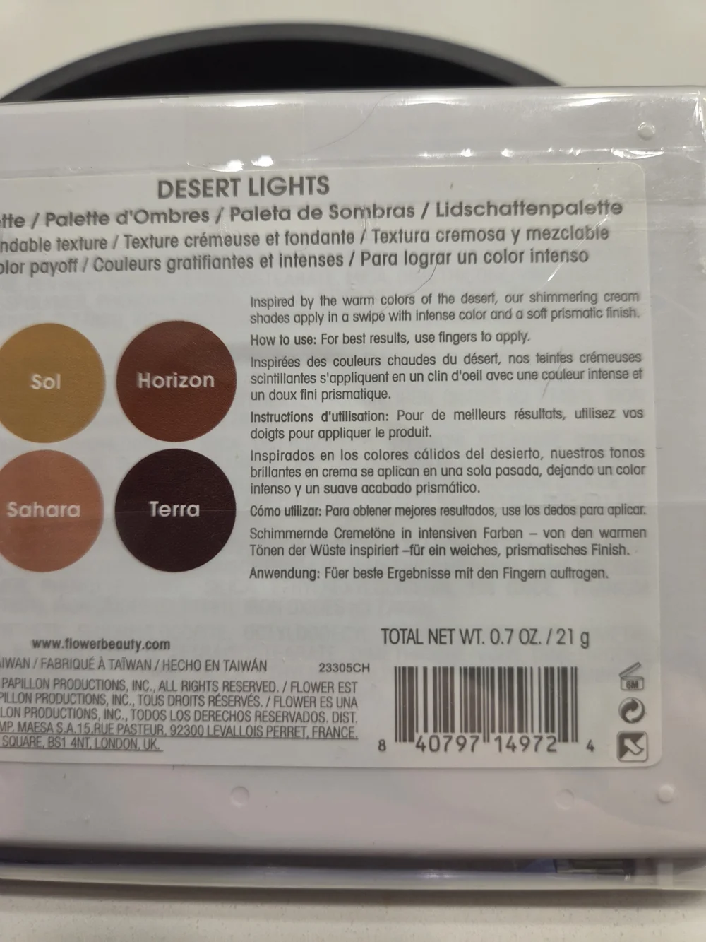 DESERT LIGHTS Shimmer Eyeshadow Palette - Golden Bronze Mix